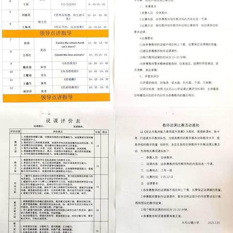 说出精彩 绽放魅力—火石山镇中心小学教师能力素质提升竞赛