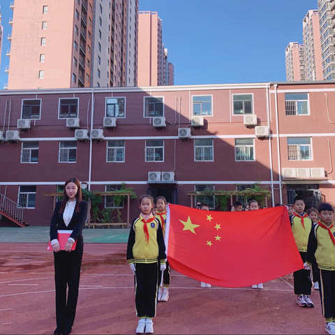 “关注消防，珍爱生命，共享平安”汉光实验小学三六中队升旗仪式