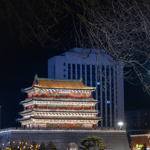春节天津太原行之九  太原夜景