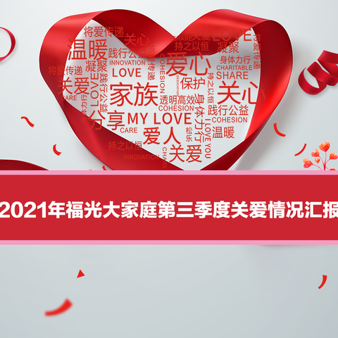 2021年福光大家庭第三季度关爱情况汇报