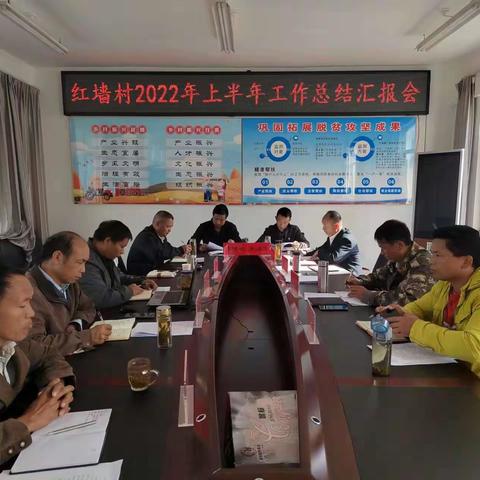 红墙村开展2022年上半年工作述职评议
