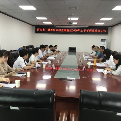 市卫健委督导检查高陵区2020年上半年药政重点工作