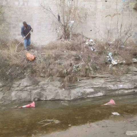 青化砭镇组织开展河道水生态环境“三清一净”专项整治行动