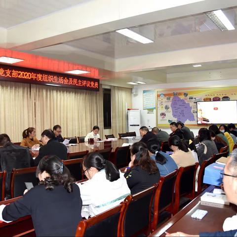 大田县均溪中心小学第一党支部召开2020年度组织生活会暨民主评议党员