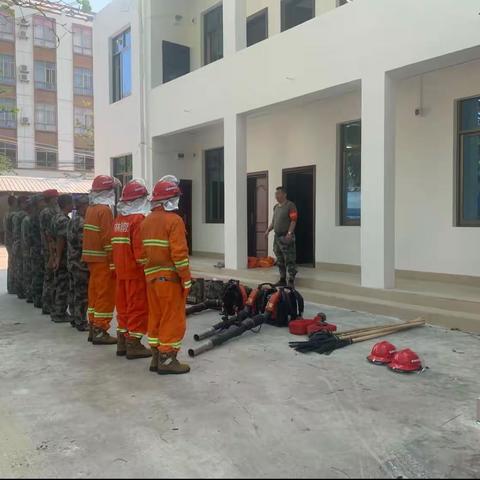 板桥镇开展防灭火演练