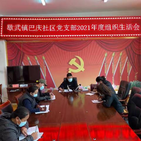 歇武镇巴庆社区2022年度组织生活会